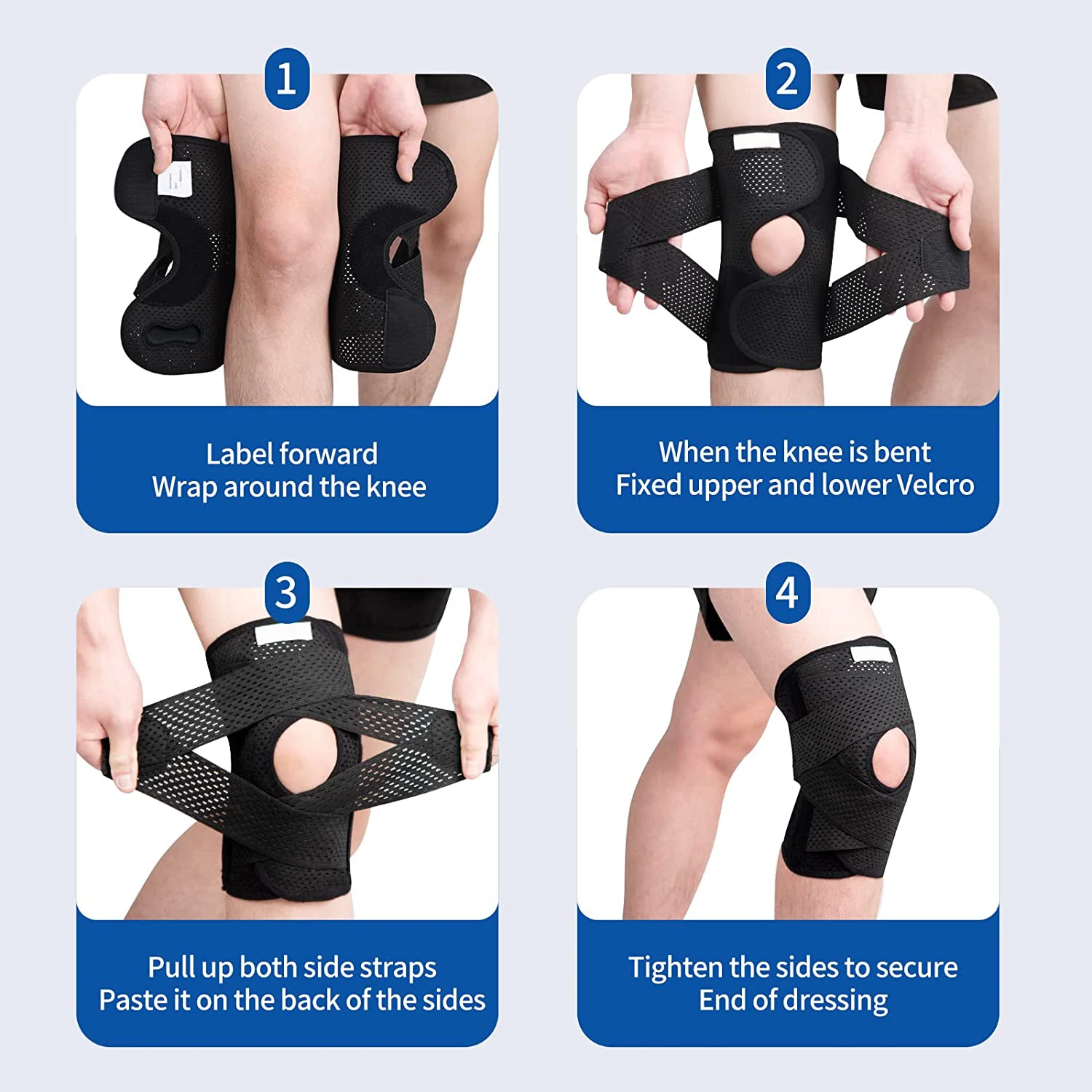 Professional Knee Brace With Side Stabilizers, Adjustable Knee Support With  Meniscus Pad& Patella Gel Pad For Meniscus Tear Knee Pain Acl Mcl Injury R