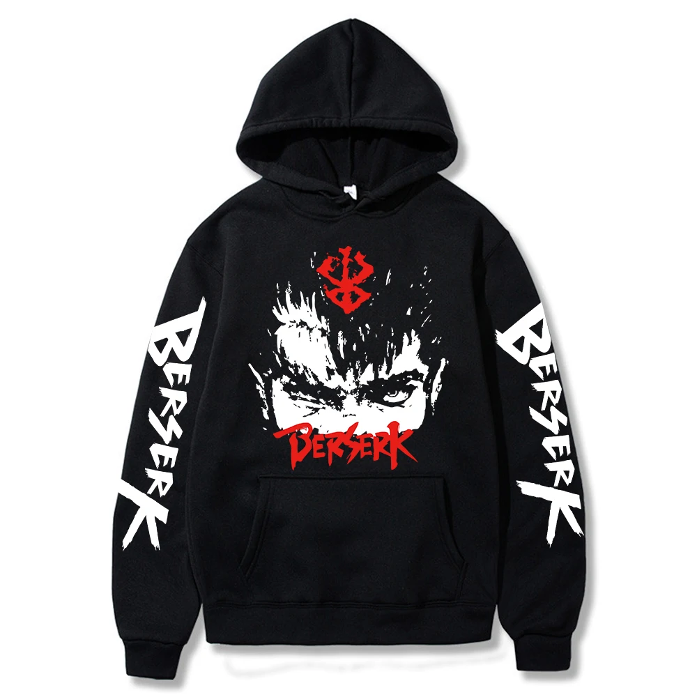 

Anime Berserk Guts Prints Sweatshirt Creative Casual Men Hooded Harajuku Hoodie Oversized Cute Men Hoody Clothes