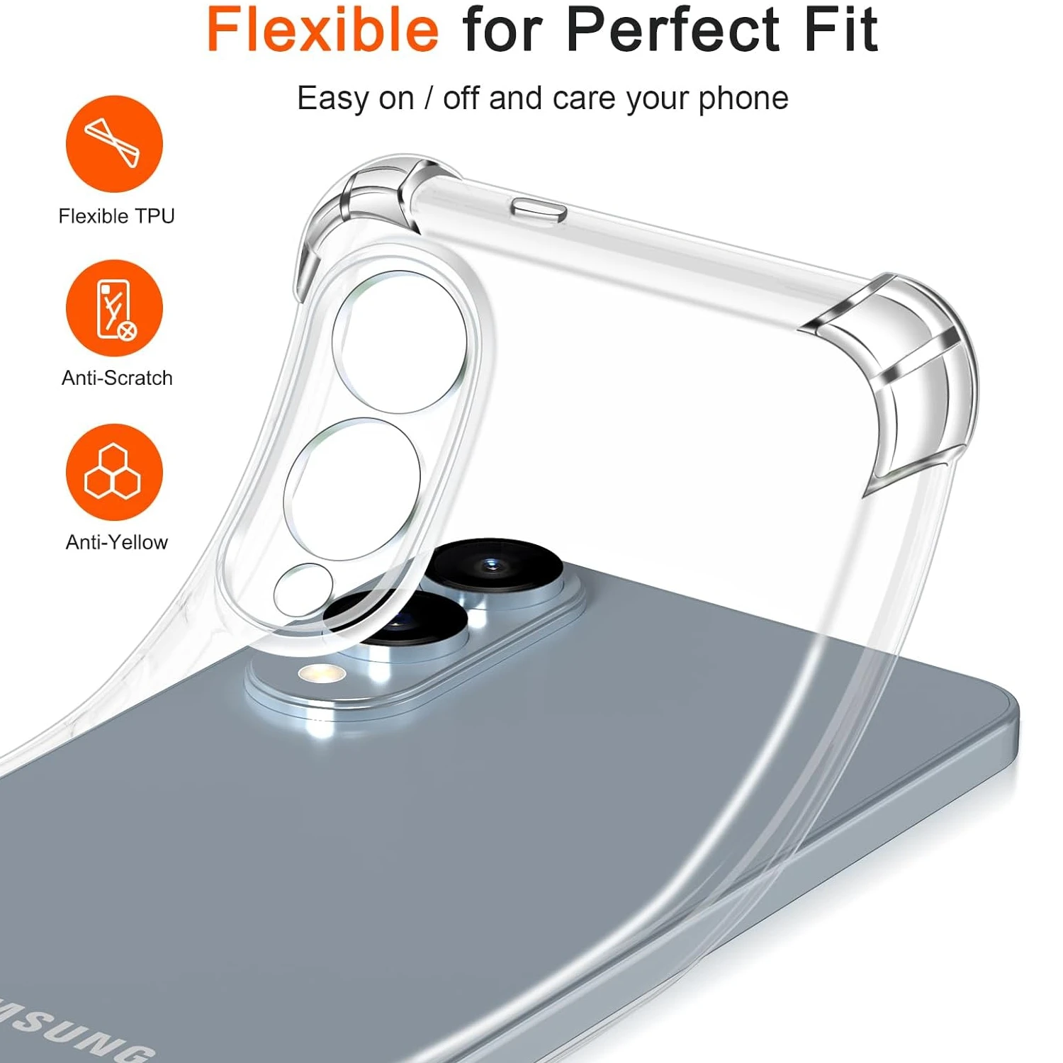 Transparent TPU Shockproof Protective Case with Reinforced Corners
