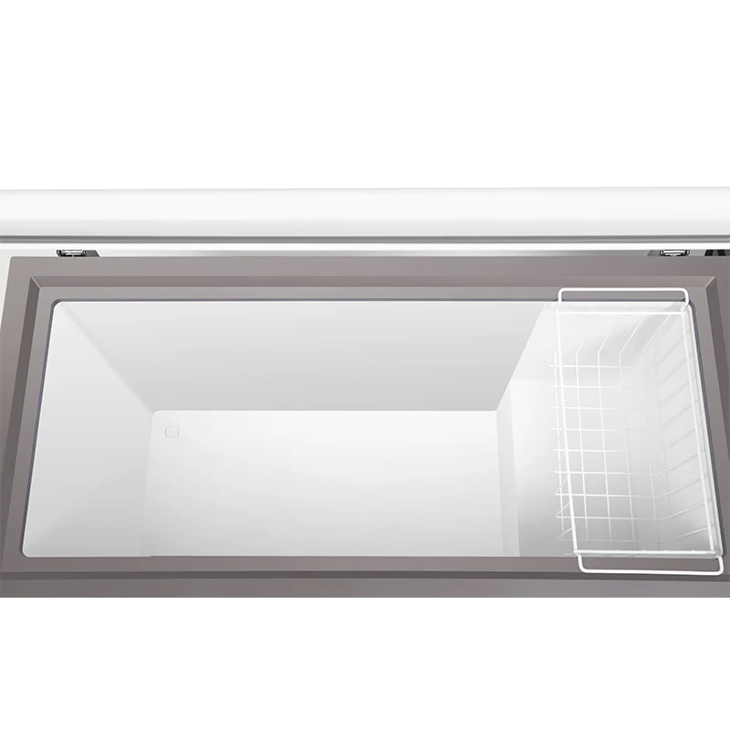 BD-350 CB Approved Top Open Single Door Deep Chest Electric Freezers With Lock LED Light Single Temperature Big Propane Freezer