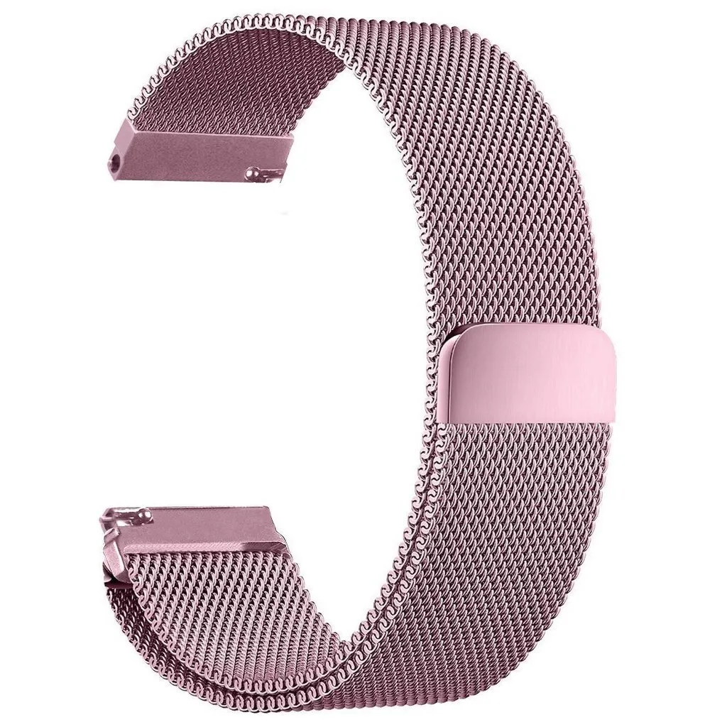 Elegant Milanese Stainless Steel Smartwatch Band, Adjustable Strap (18-22mm)