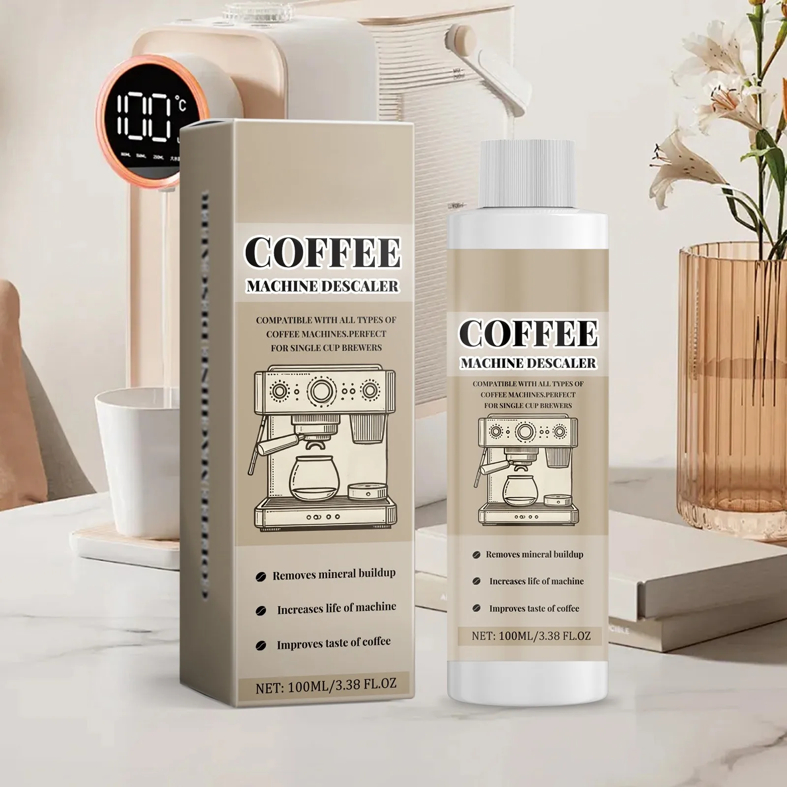 Coffee Machine Cleaning Solution Descaling Agent Get Cleaning All-Purpose Cleaner Kitchen Accessories 1 Bottle 100ml