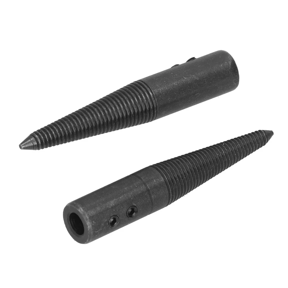 3-teiliger konischer Spindeladapter, links und rechts, schwarz eloxiert, poliert, Verbindungsstange, Stahl-Adapter für Tischschleifer – Detail 2