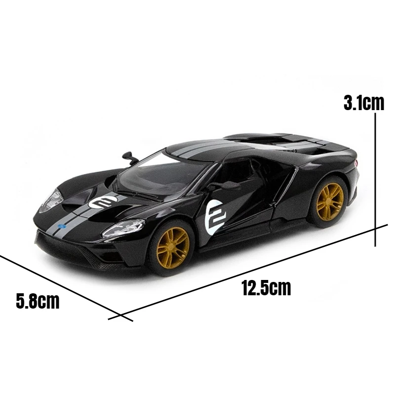 KiNSMART Toy Car Model 1/32 1966 Ford GT40 MKII Racing Rally Alloy Diecast Miniature Vehicle Collection Gift For Children Boy 6