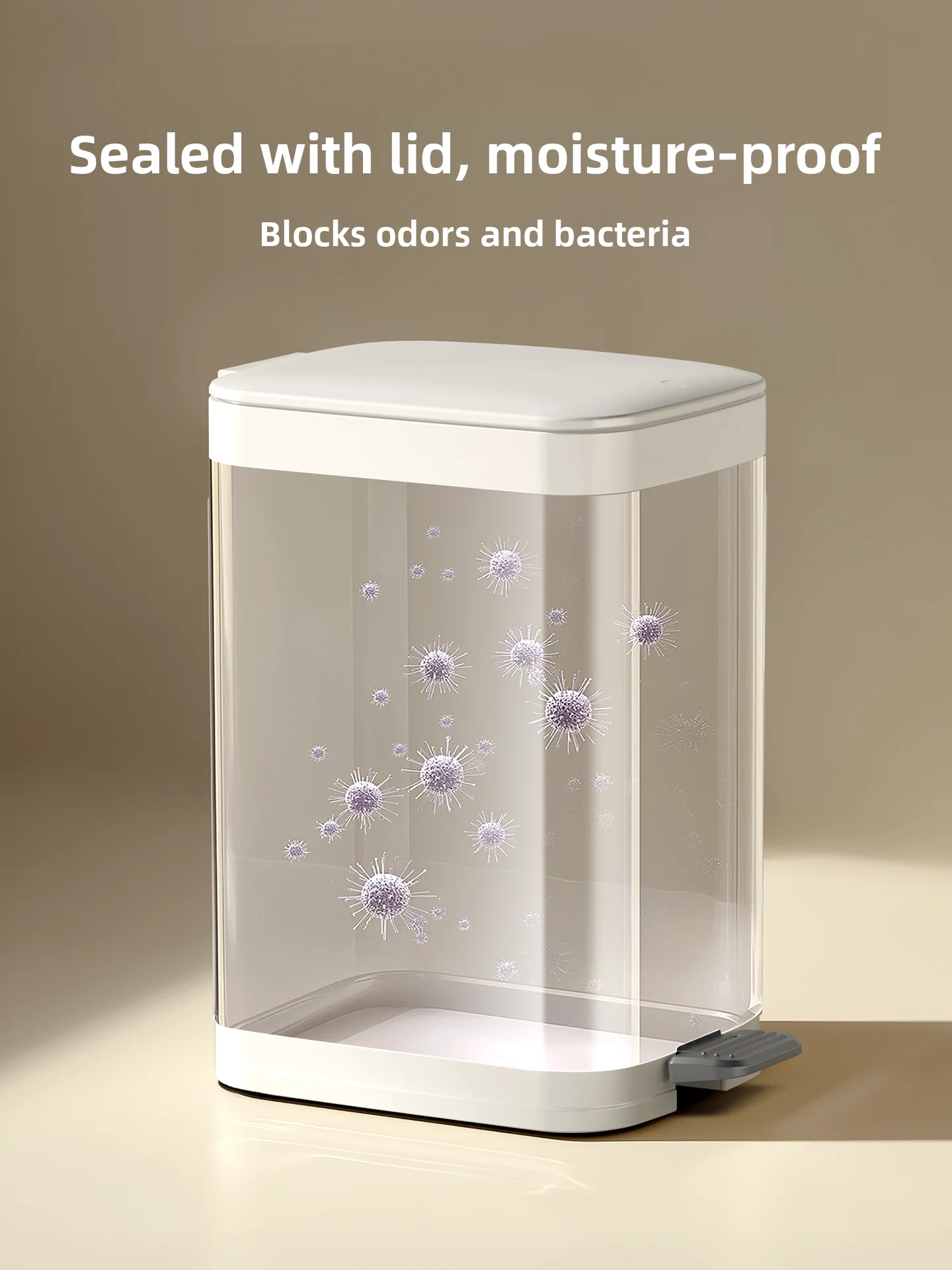 Large Capaci Kitchen And Living Room Tra Can with Lid Home Use High End Luxury Waste Bin Double Open pe Long Tub ape