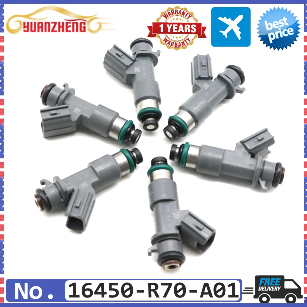 

Форсунка Топливная 16450-R70-A01 для Honda Accord Crosstour Acura MDX RDX ZDX RL TL TSX 3.5L 3.7L V6, 6 шт.