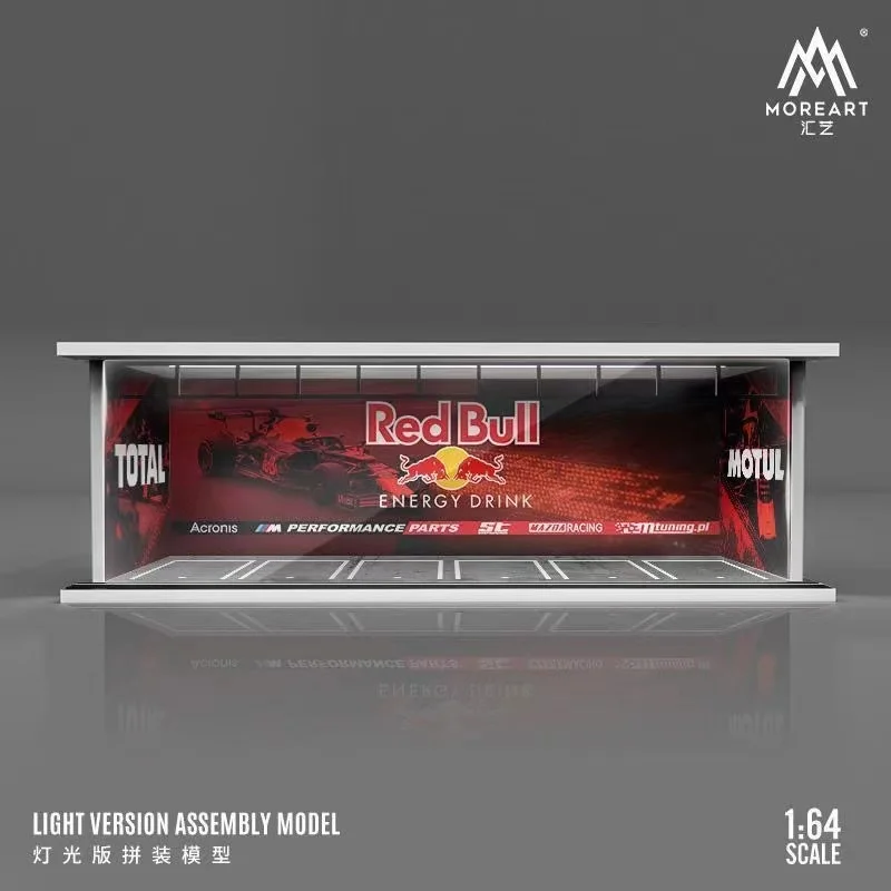 

Timemicro + MoreArt 1:64 Red Bull Классическая живопись светильник версия сборки гаража