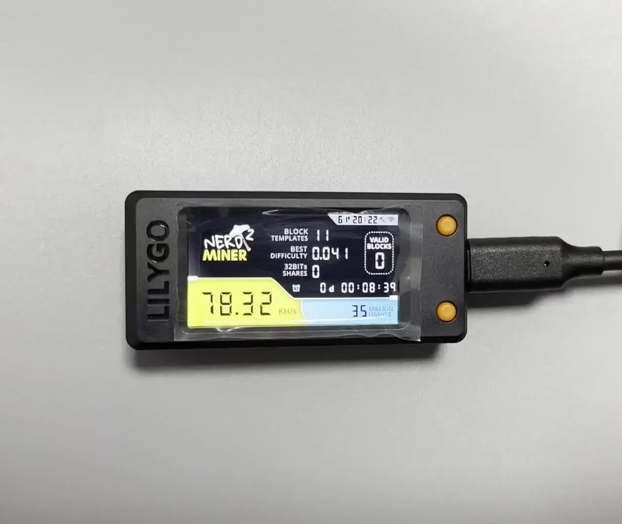 Bobcat Minero 300 Bitcoin Nerdminer V2 Dongle USB - Minero De Criptomonedas  Portátil, 78K De Hash Rate, Para Minar BTC En Solitario Lotería Minería  Bitcoin En Solitario