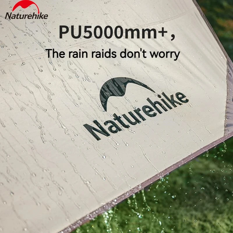 Naturehike Camping Sun Shelter Outdoor Portable Tarp Sunshade UPF12500+ Waterproof PU5000+ Canopy Titanium Black Coated Awninng