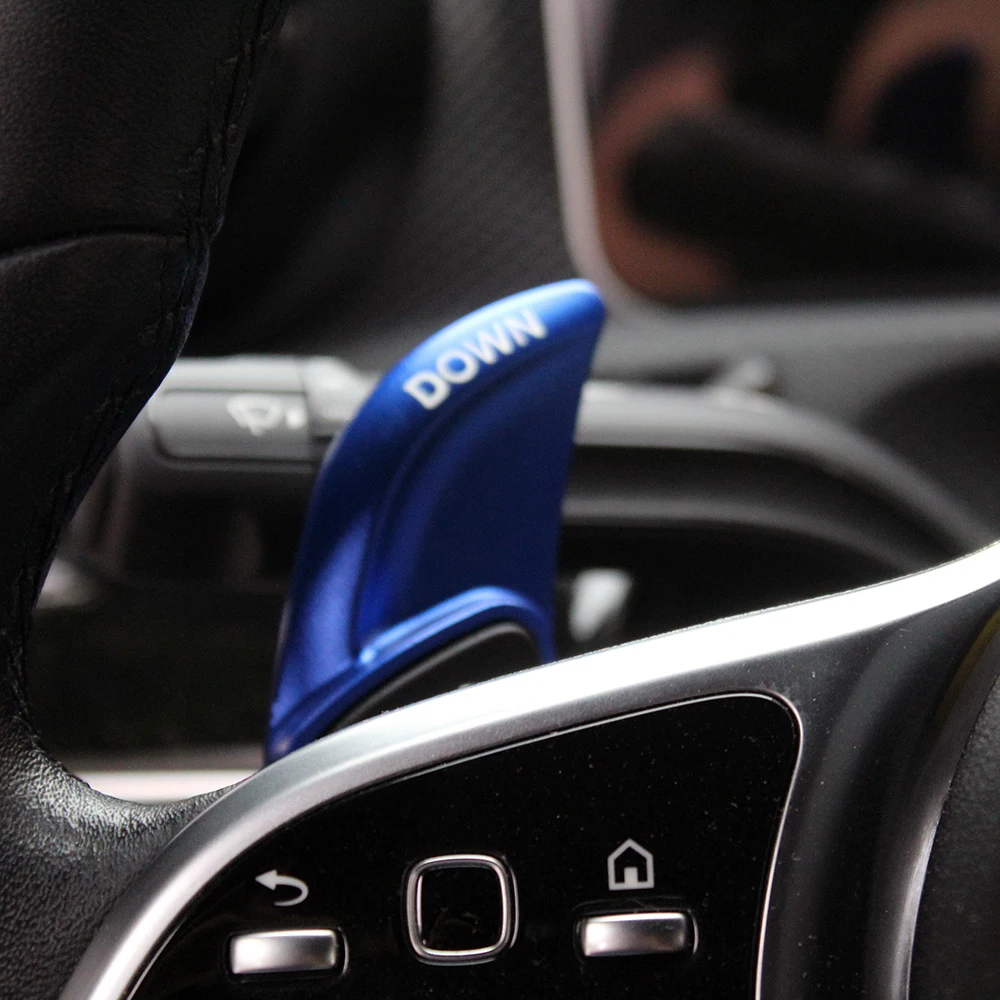 메르세데스-벤츠 A 클래스 W177 세단 V177 MB A180 A180d A200 A250 2019 2020 자동차 스티어링 휠 시프터 DSG 스티커 용 패들 시프트