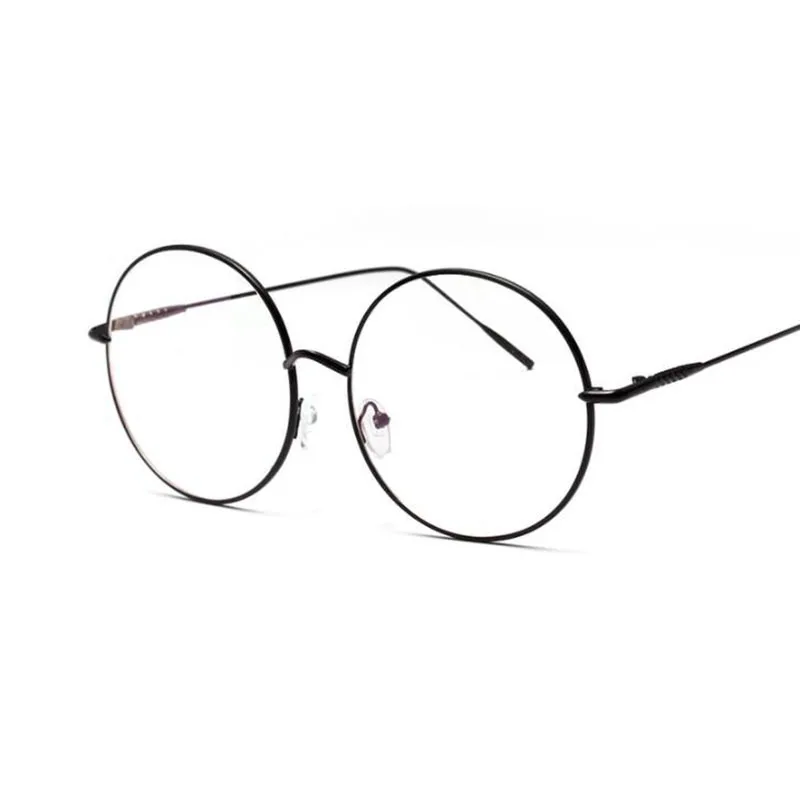 Oversized Round Metal Anti Blue Light Woman Reading Glasses Men Clear Lens Vintage Eyeglasses Presbyopia Large Computer Goggles 3