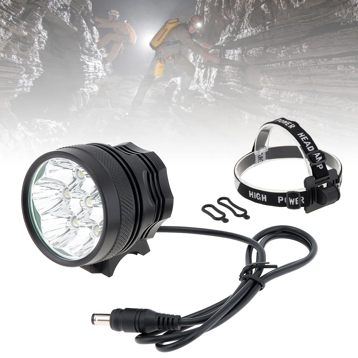 

Bike Cycle 7 x L2 LED Front Headlight Bicycle Light Torch 3 Modes 4200 Lumens Headlamp with Adjustable Headband