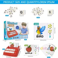 Reading Educational And 2 In 1 Spelling Learning Toys Matching Letter and Math Game Sight Word Games 2
