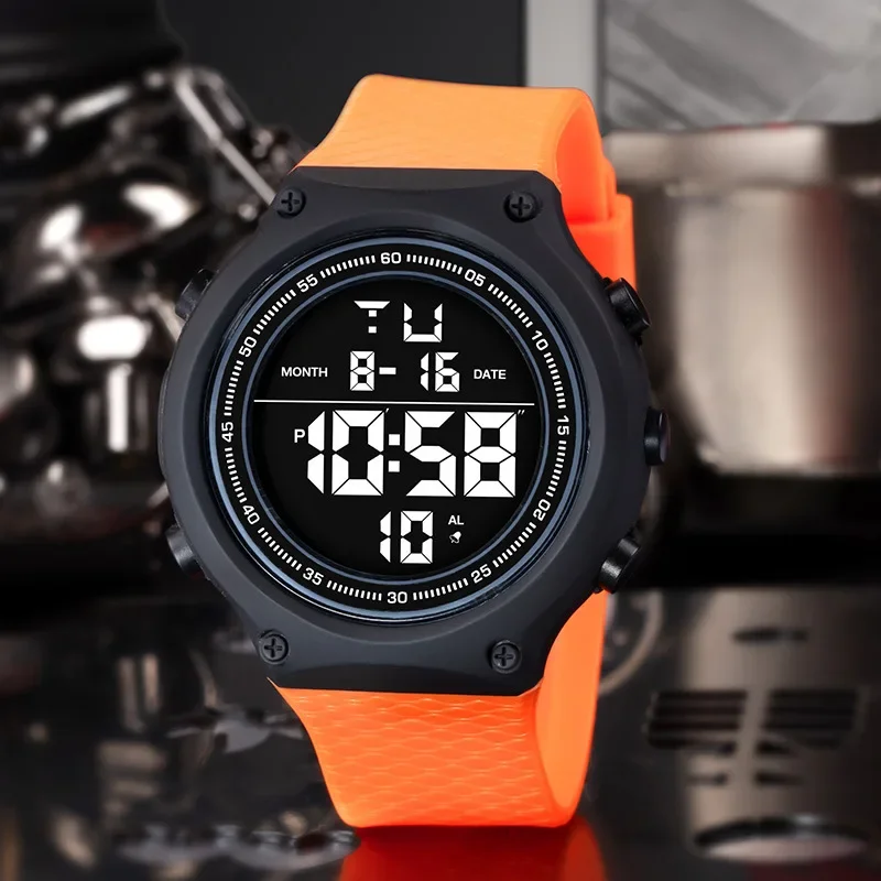 MAYZHISU Electronic Watches for Men's LED Digital Sports Watches Male Waterproof Luminous Men Sport Wristwatch Alarm Clock