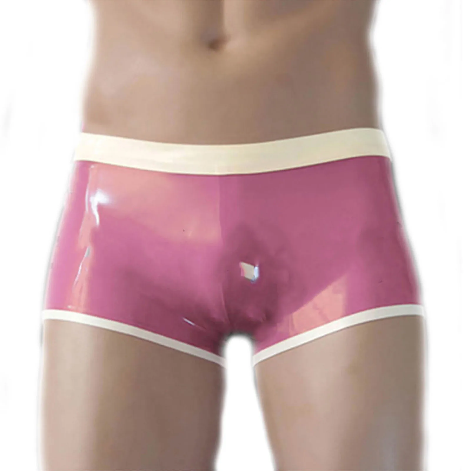 

MONNIK Latex Boxer Shorts Sexy Men Tight Briefs Men Panties Shorts Underwear Tight Underpants for Bodysuit Party Clubwear