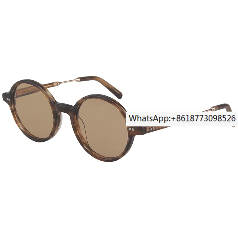 

Dark glasses for men, retro artistic glasses for men, small frame, circular myopia, American sunglasses for women