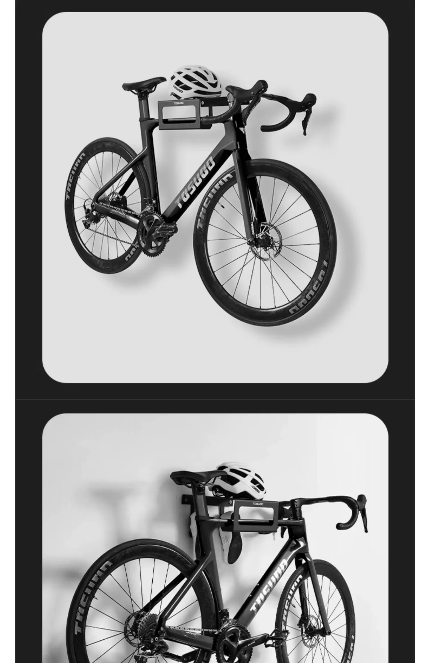 TOSUOD Mountainbike-Wandhalterung für die Aufbewahrung und Präsentation im Innenbereich – Detail 5