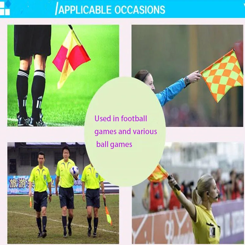 Tour Edge Linesman Flags Soccer Referee Football Equipment Accessories Sports and Entertainment Training, 2 PCs/Pack