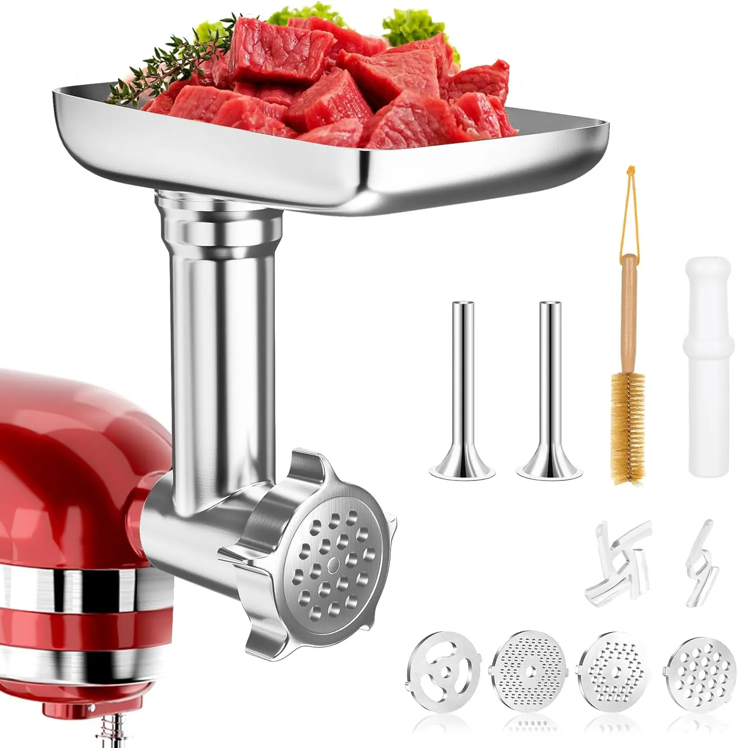 Metall-Food-Mixer-Aufsätze für alle KitchenAid Chef- und Cuisinart-Standmixer der SM-50-Serie. Fleischzerkleinerer, Wurstfüllgeräte – Detail 8