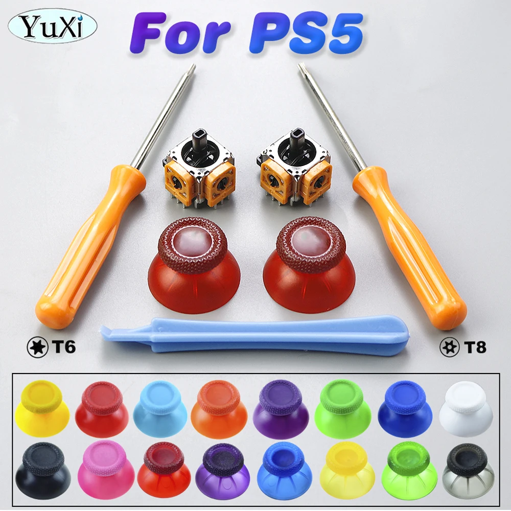 1Set 3D Analog Joystick Stick Sensor Module Potenziometro Per Ps5 Thumbstick Grips Per Controller Sony Playstation 5