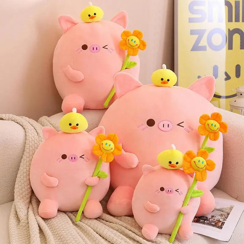 

Симпатичные плюшевые свиньи, набивные, искусственная утка на голове, удобная набивная Подушка свиньи для младенцев, отличные подарки для детей