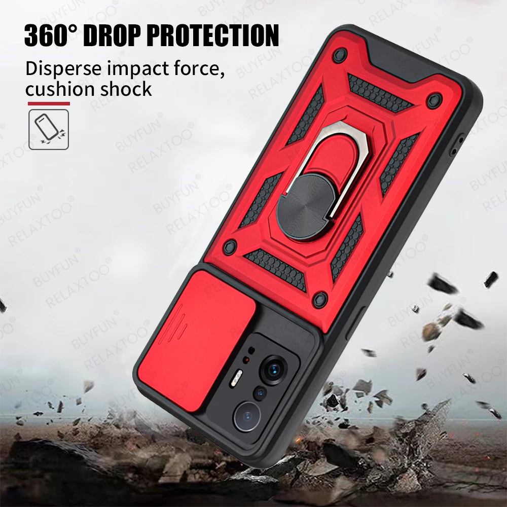 Sliding Window Camera Protector Case For Xiaomi t11 11T Pro Car Magnetic Bracket Shell Cover For Xaomi11T Pro Mi 11TPro Fundas cute iphone 12 pro cases
