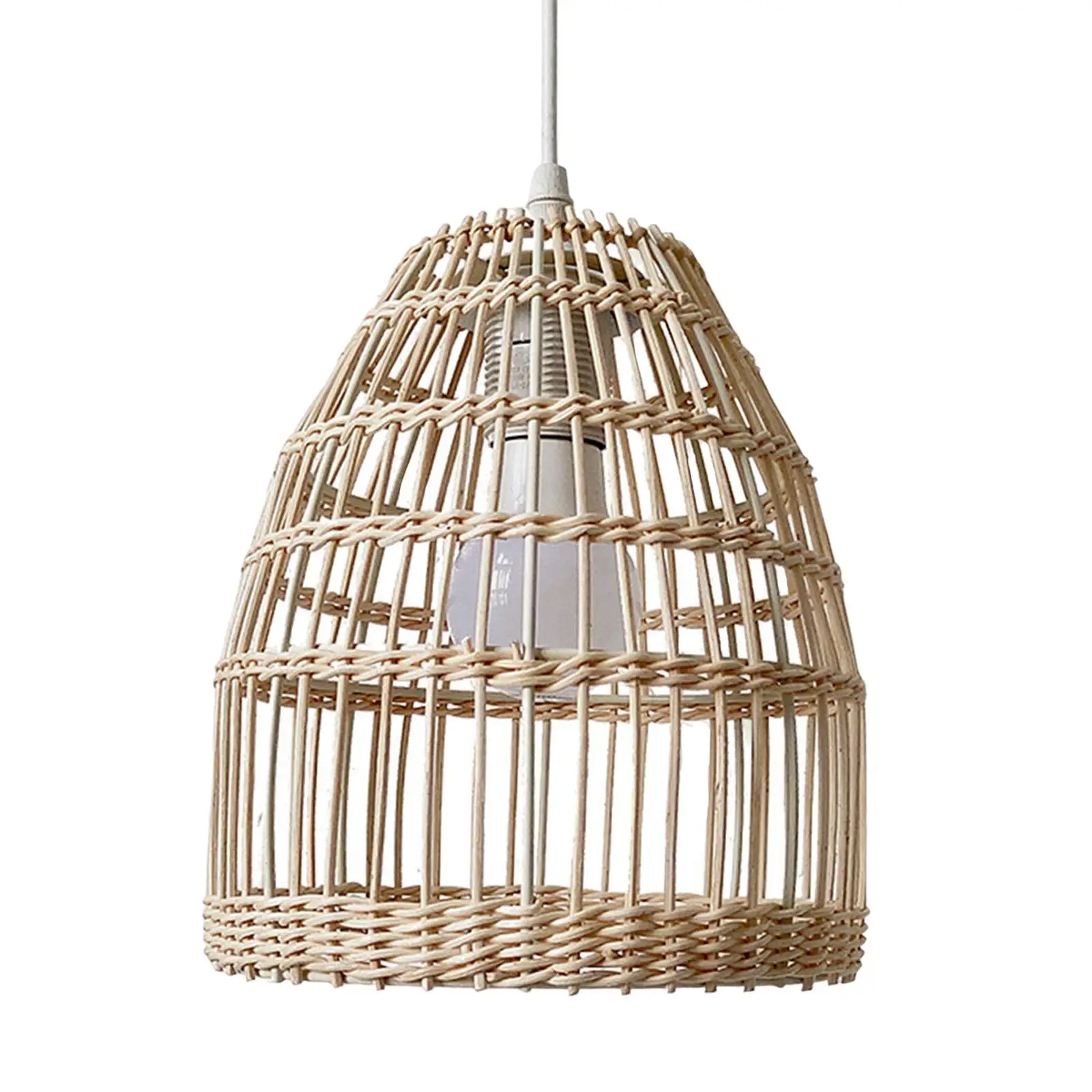 

Rattan Lampshade Weaved Woven Lampshade Round Hanging Lamp Shade for Home Living Room