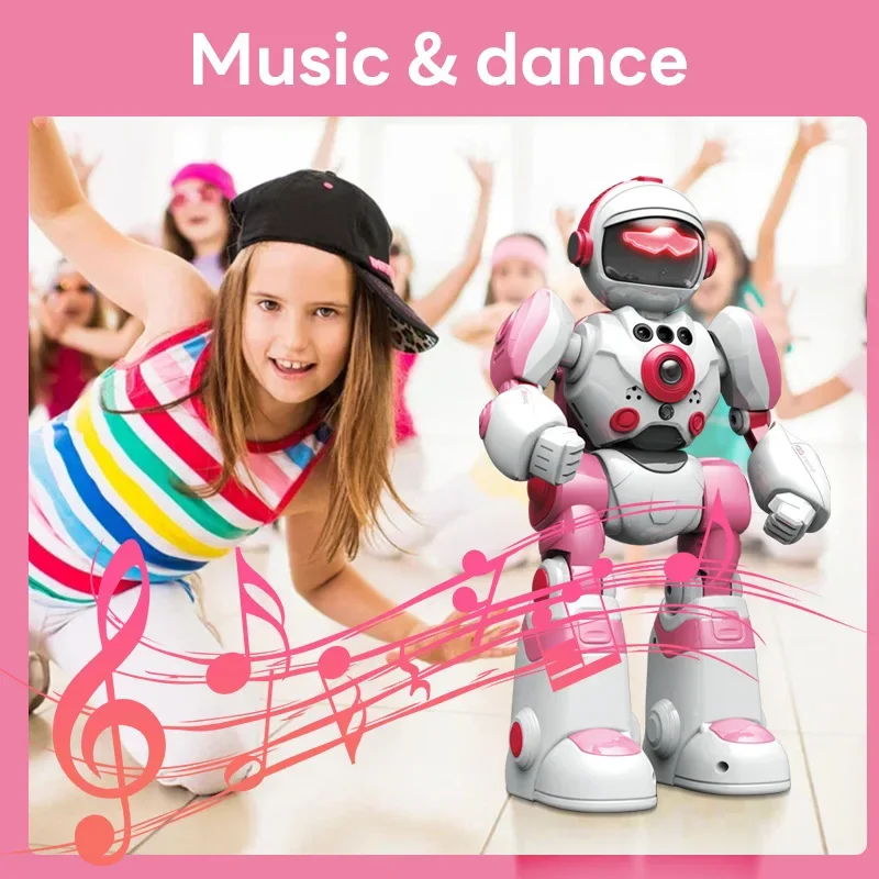 RC Robot Kids Intelligent Voice Gesture Control Programming Music Dancing Toys Recording Electric Robot Toy Children Gift