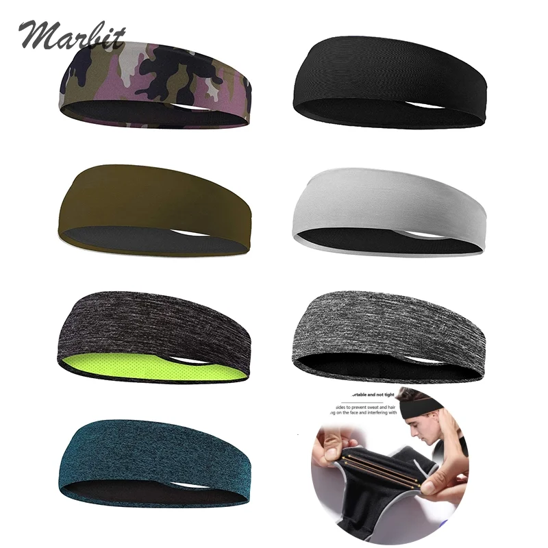 

Sweatband For Men Women Elastic Sport Hairbands Head Band Yoga Headbands Headwear Headwrap Sports Hair Accessories Safety Band