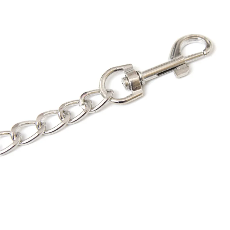PU-Leder-Schleppkette, Leine mit Hakenhalsband, Handfesseln, Zubehör, BDSM-Bondage-Sklavenrolle_voghion.com