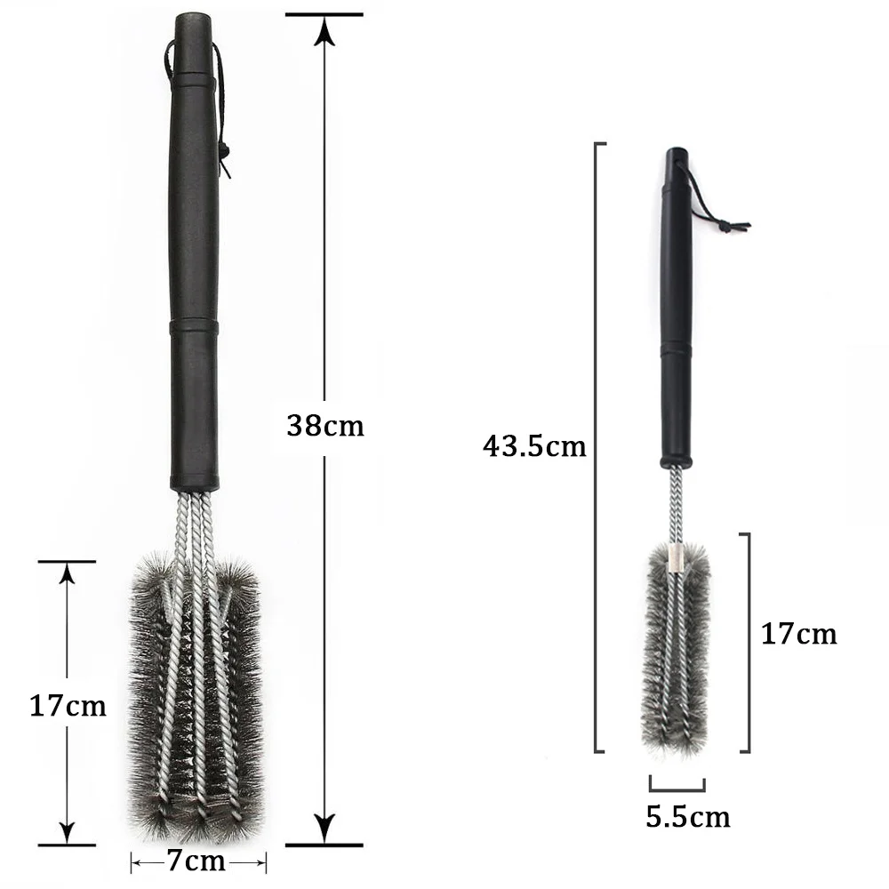 Brosse de nettoyage pour Barbecue, 3 brosses en acier inoxydable en 1, accessoires pour BBQ, meilleur nettoyeur