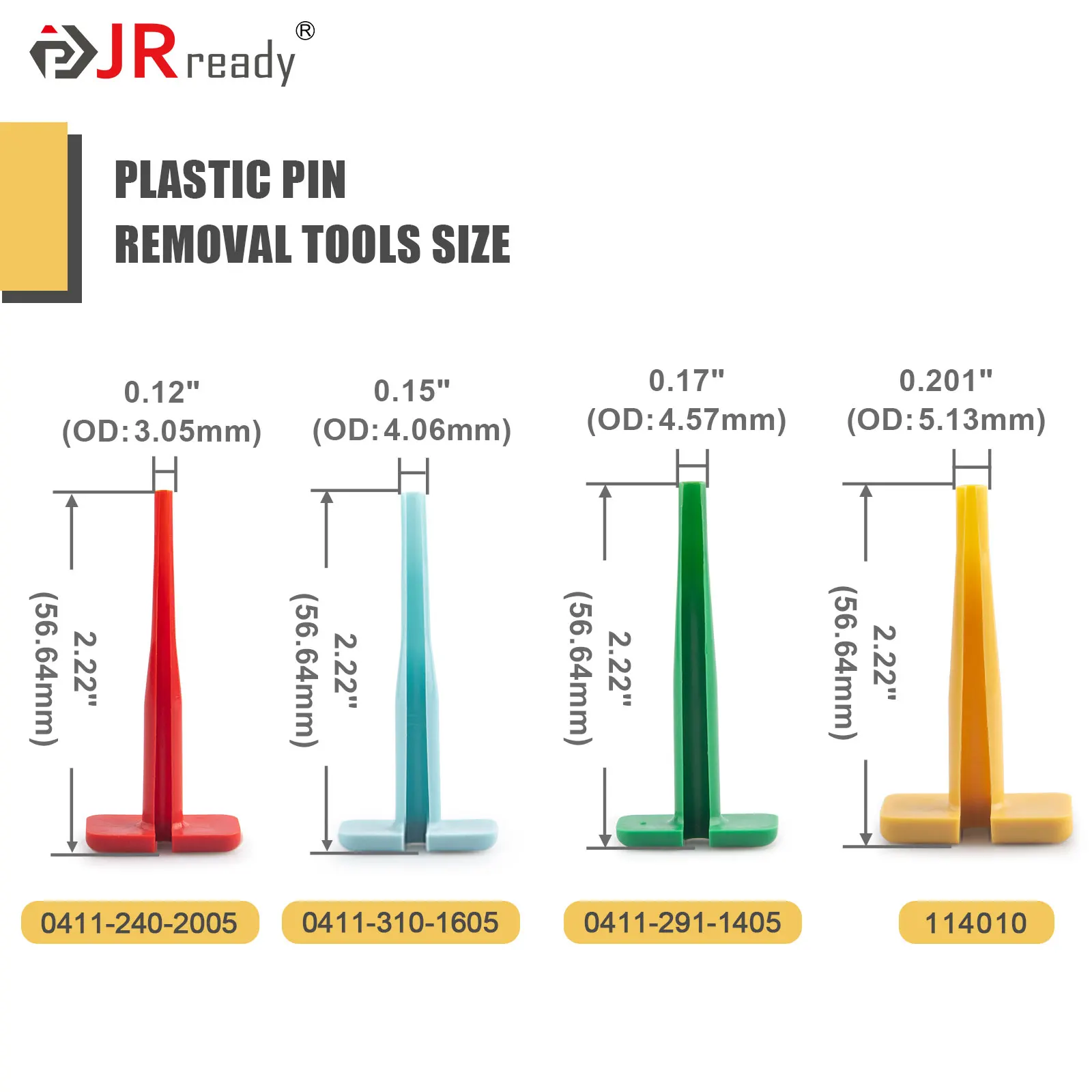 Jrready st5267 deutsch Pin Removal Tool Kit für 12 #16 #20 # feste/gestempelte Kontakte 12-22 awg, Kunststoff-Terminal-Release-Tool-Kit – Detail 5