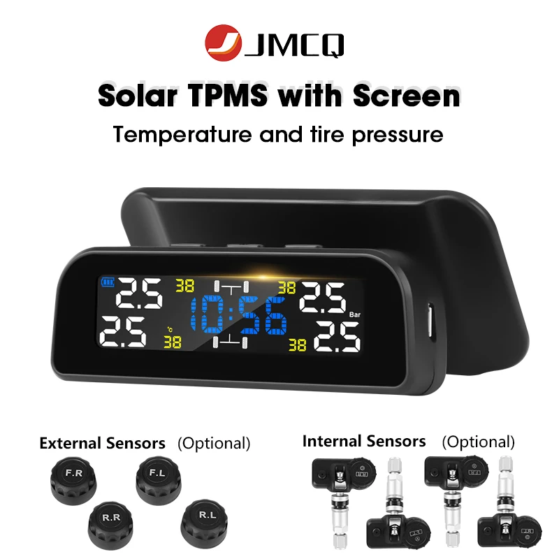 

Система контроля давления в шинах JMCQSolar с экраном и 4 датчиками