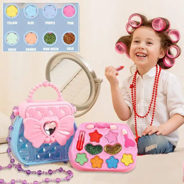 Kids' Dress-Up Toy Set: Makeup Kit, Bowknot Handbag, Jewelry Crossbody Bag | Ideal Gift for Party, Birthday, Christmas 2
