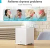 Steel Humidifier, 3L Warm Mist Humidifier, Easy Clean with Warm Steam Humidifier, Healthy Air Mist Humidifiers for Bed 4