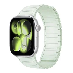 Magnetic Link Bracelet for Apple Watch - Elegant and Secure Strap (Soft Mint)