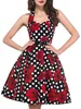 Robe d'été décontractée femmes à pois rétro Robe trapèze Pin Up Robe Vintage années 60 50 Rockabilly Robe d'été