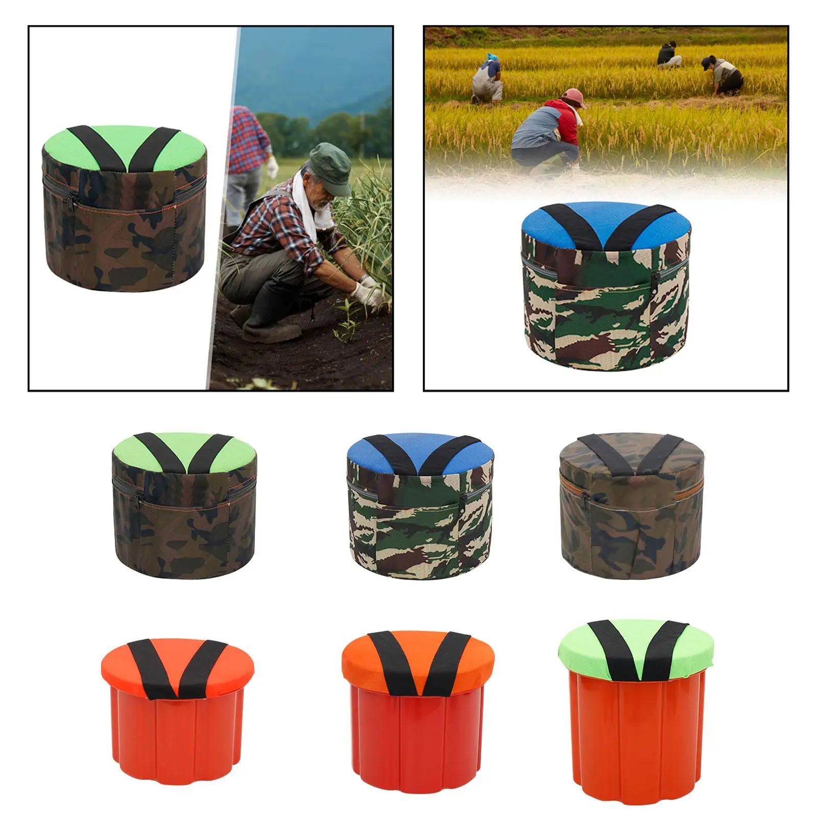 Wearable Gardening Stool Gardening Cushion Chair for Outside Farming Fishing