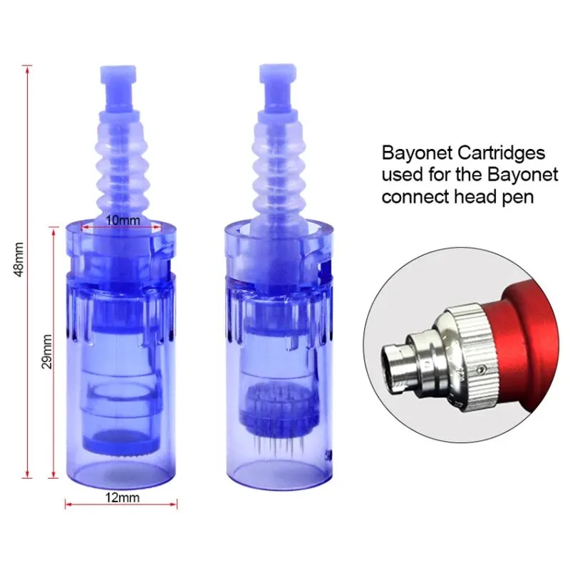 100/200 Stück Bajonett A6 Nadelkartuschen 12 24 36 42 Pins Runde Nano Einweg Microneedling Hautpflege Tipps für Dermapen A6 A1 – Detail 3