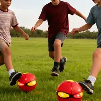 Bouncy Ball Magic Flying Saucer Ball Educational Pet Children's Toy Indoor And Outdoor Decompression Deformation Sports Ball 4