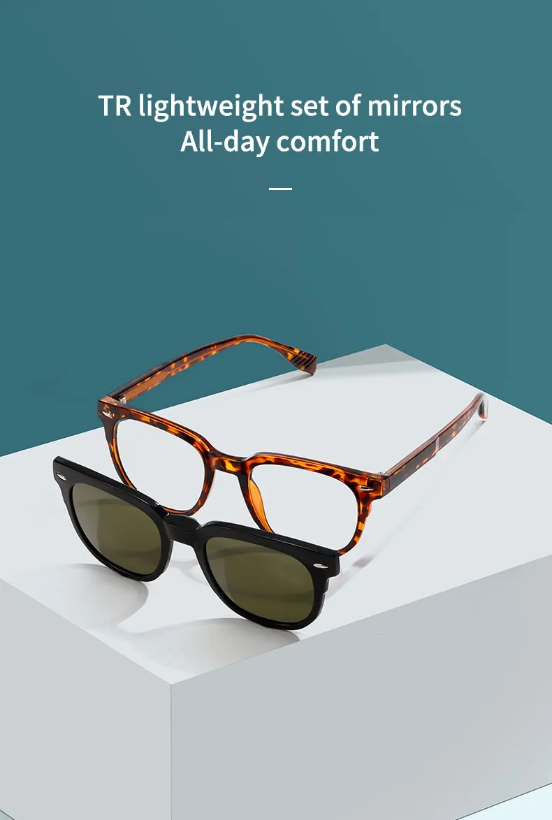 Mode Sonnenbrillen Mann Clip Auf Sonnenbrille Polarisierte Linse Frauen Luxus Marke Vintage Myopie Brillen Rahmen Fahrer Schatten – Detail 1