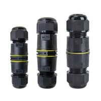 IP68 M16 M20 M25 Male Female Docking Connector Waterproof 2/3/4/5 Pin Terminal Electrical Wire  Cable Connector For Outdoor 2