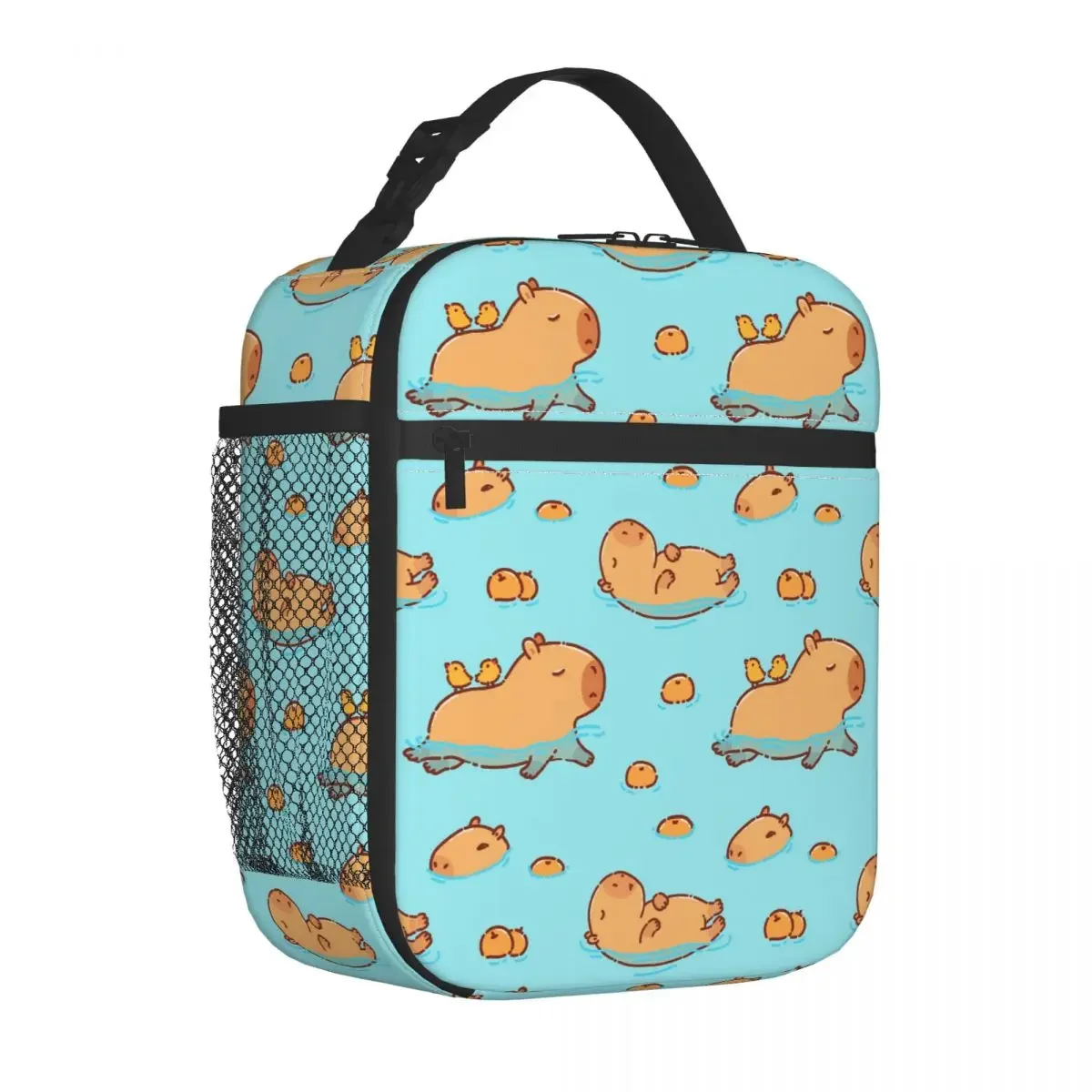 

Cute Capybara Swimming Kawaii Capy Insulated Lunch Boxes School Lunch Container Portable Casual Cooler Thermal Lunch Bag