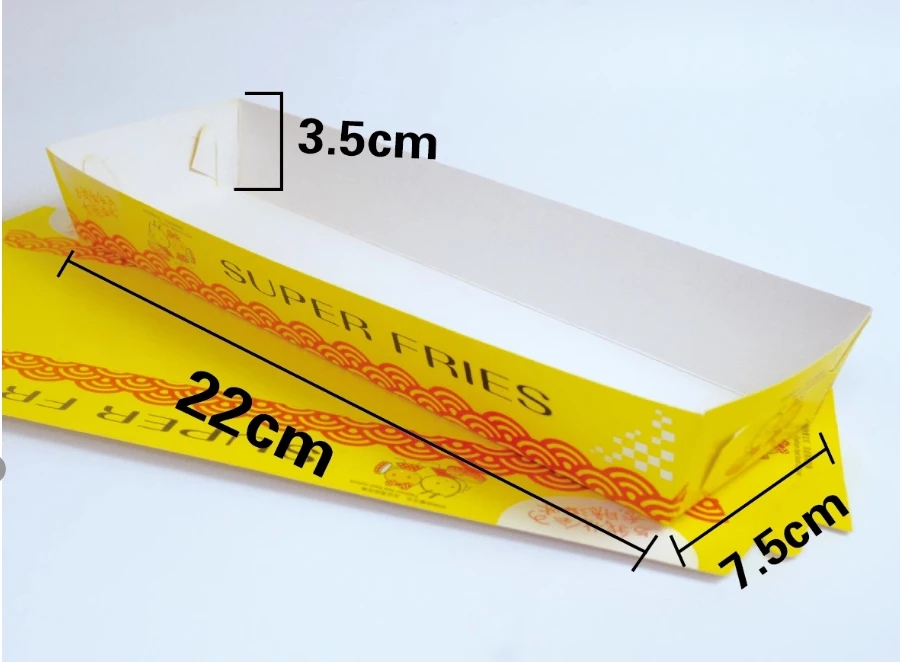 100pcs Extra-Long Kraft Paper French Fry Boxes, Disposable Chips Packaging Containers, ... - SKU PFFB1526 - UGI Packaging