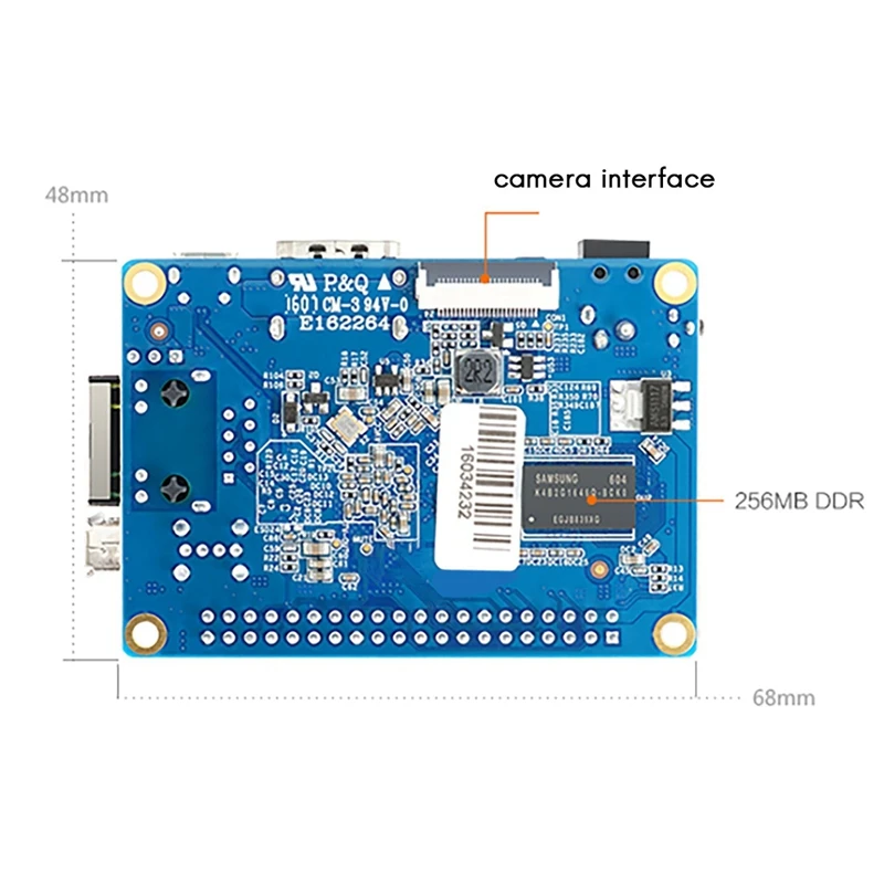 Orangepi One    H3 ,  ҽ α׷ ũƮѷ, CSI ̽ , 1GB DDR3