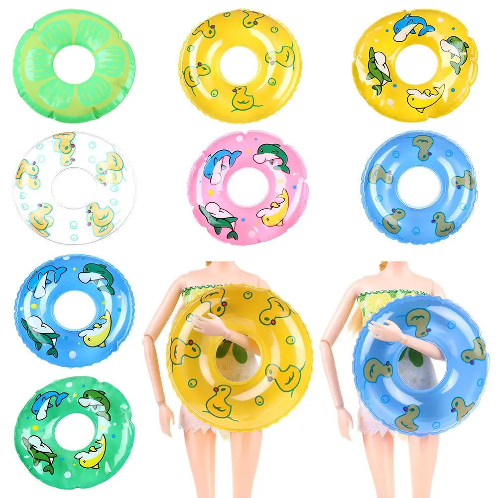 Pattern Suits 1/6 Dollhouse Accessories Play House Miniature Swimming Ring Toy Lifebelt Doll Lifebuoy Cartoon Animal