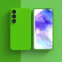 Silky Silicone Soft-Touch Protective Phone Case Cover for samsung a72 (Green)