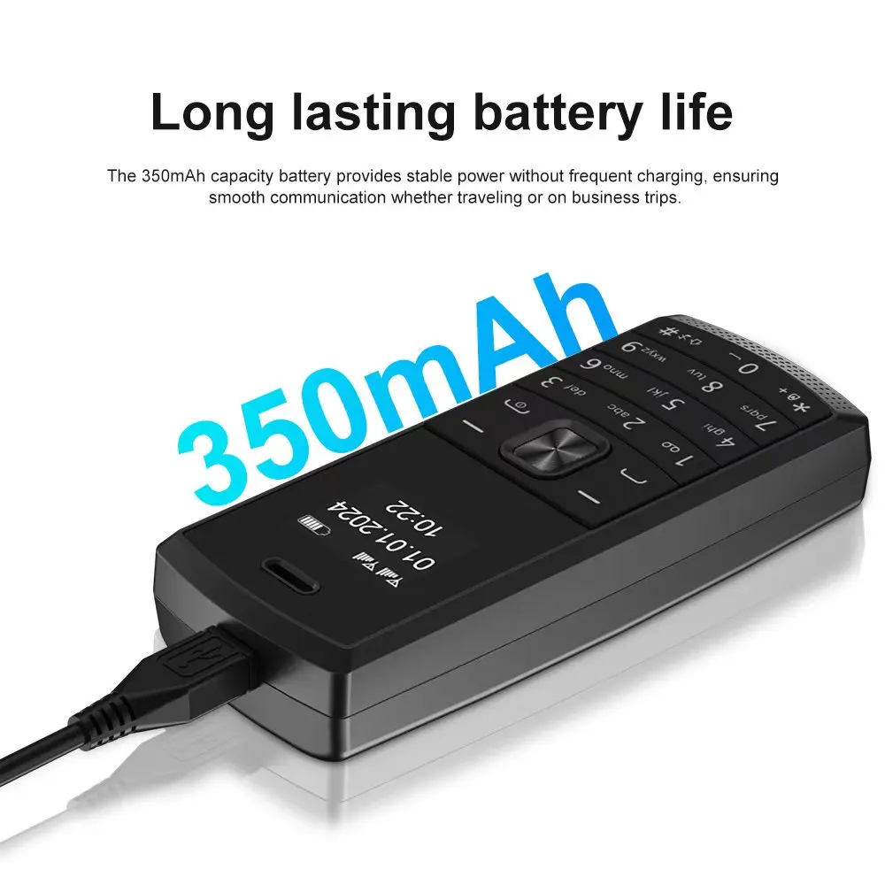 SERVO BM01 Ultra Mini Mobile Phone 2 SIM Card Wireless Dialer Magic Voice Bluetooth Sync Blacklist 2G Compact Button Cellphones