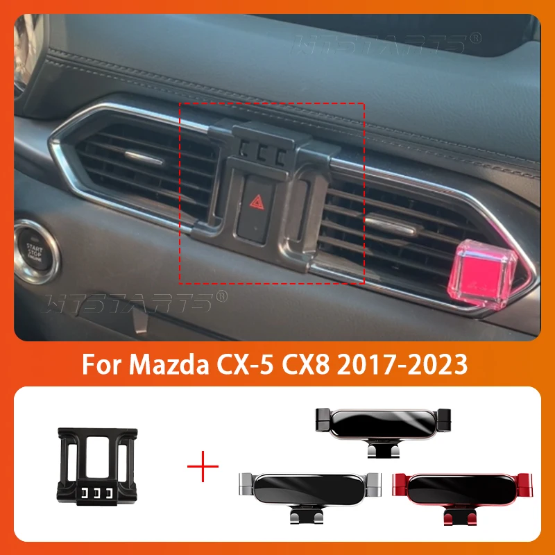 차량용 휴대폰 거치대, 마쓰다 CX-5 CX8 17-2023 360 도 회전 GPS 특..