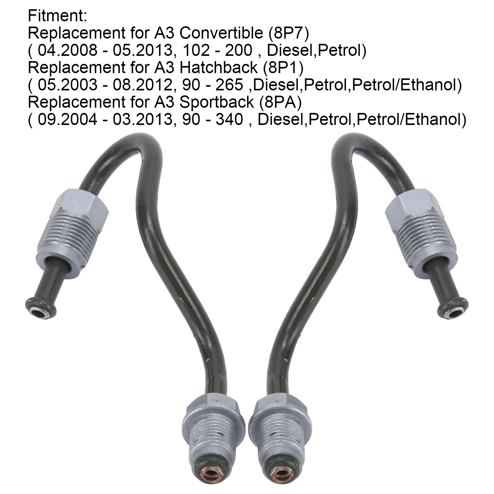 Rear Brake Line Left and Right Replacement car brake pipe repair kit For SKODA VW BRAKE PIPES PAIR REAR GOLF MK5 MK6 AUDI A3 TT 1K0611763E 1K0611763F 2PCS